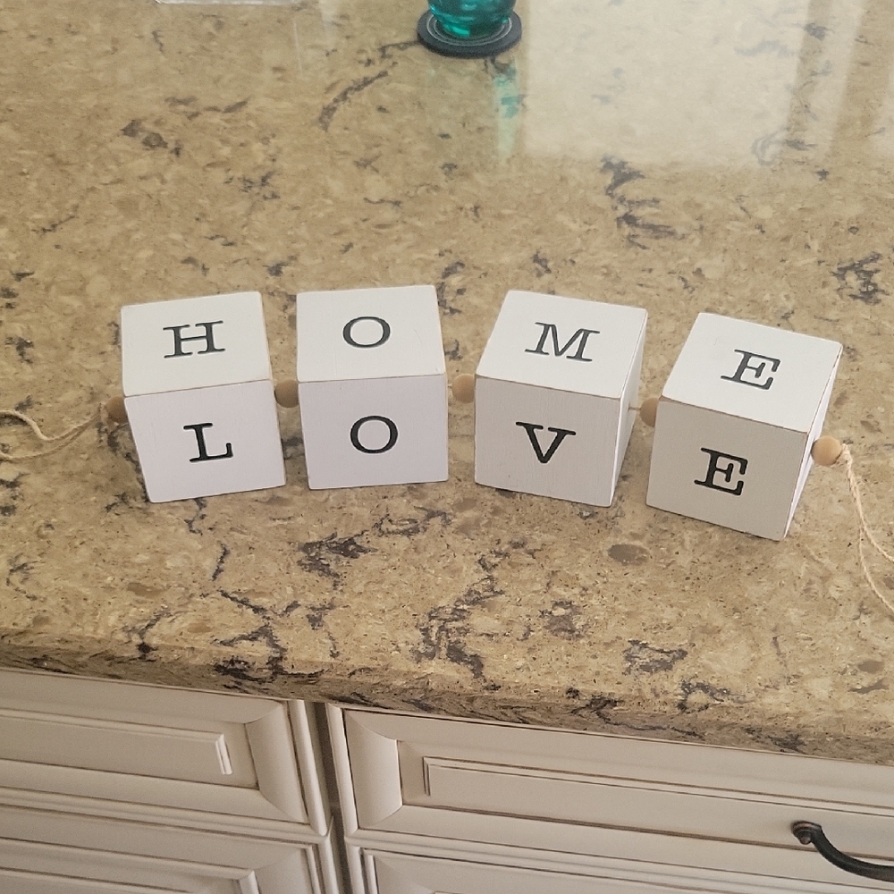 White Wooden Block Decor